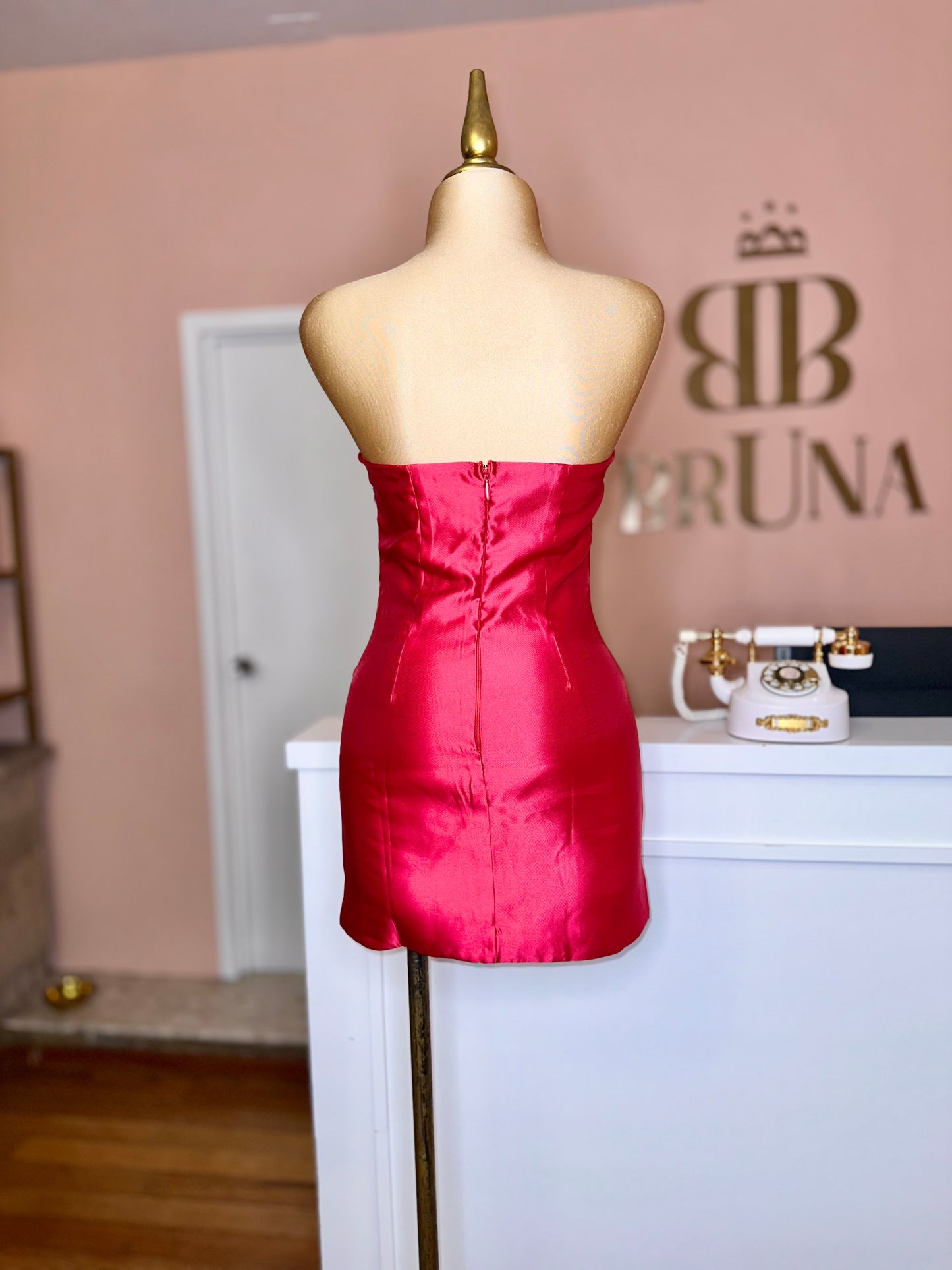 Vestido rojo cristales