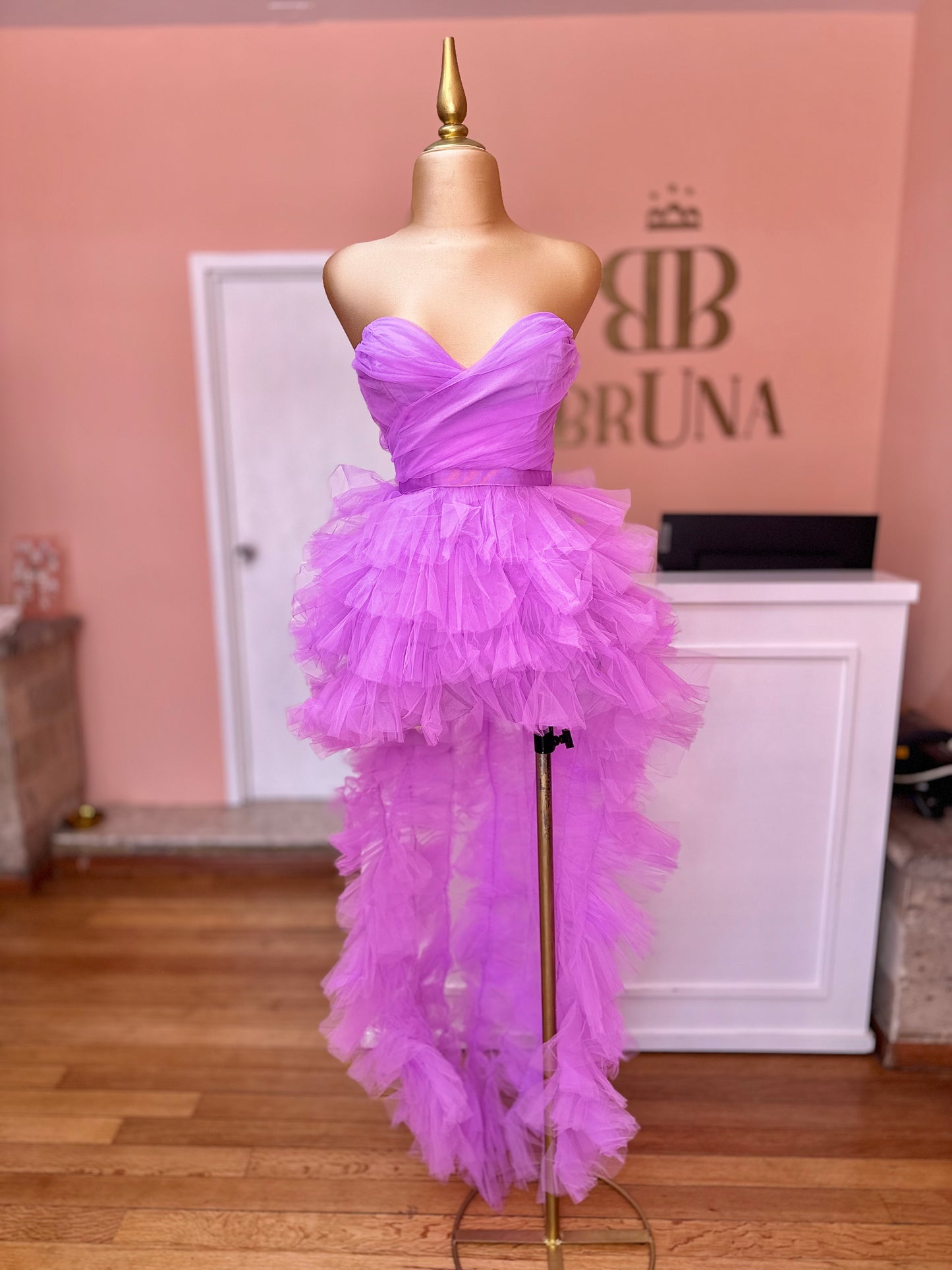 Vestido tul lila