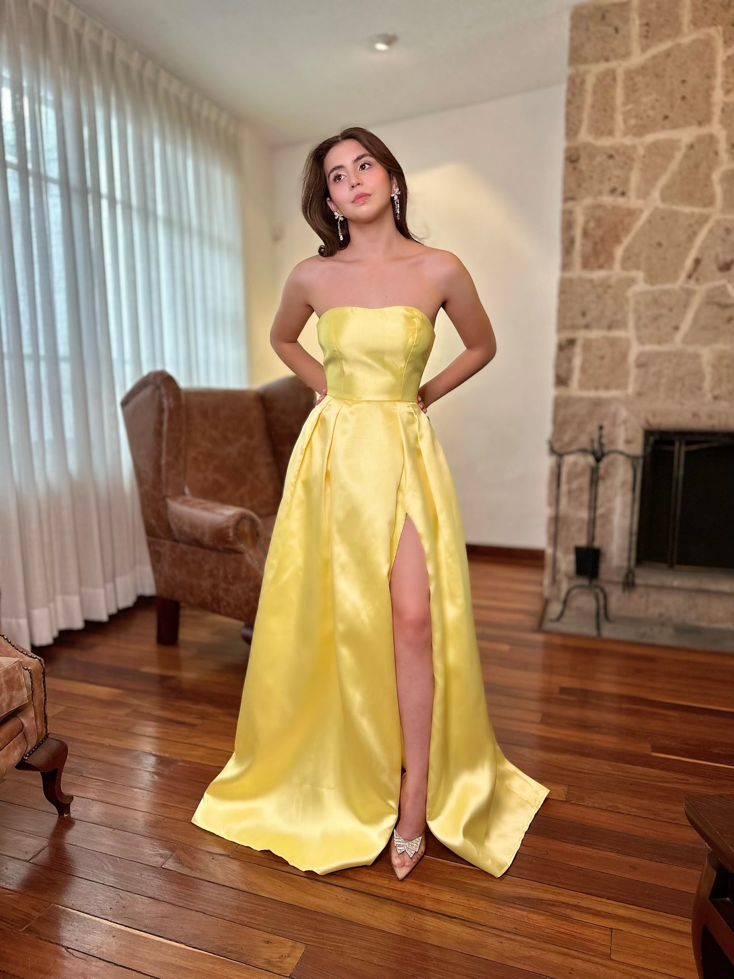 Vestido amarillo princesa