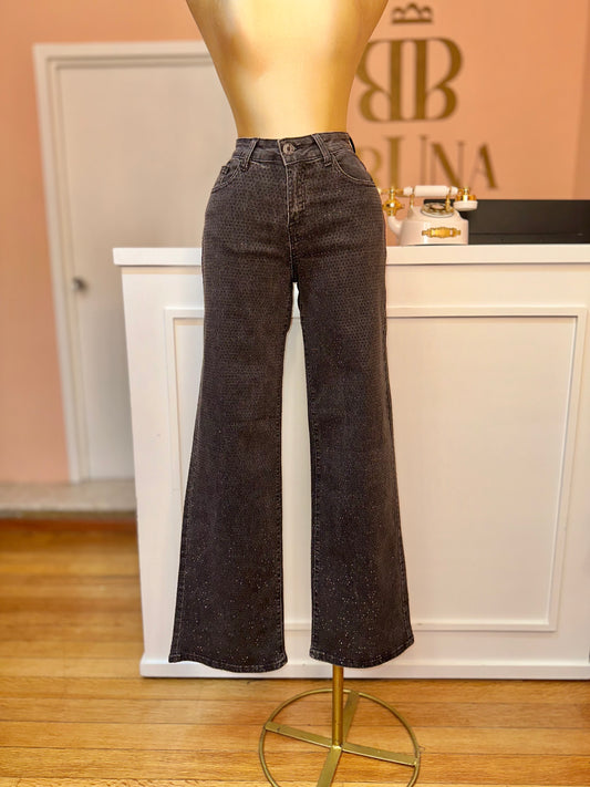 Jeans cristales negro