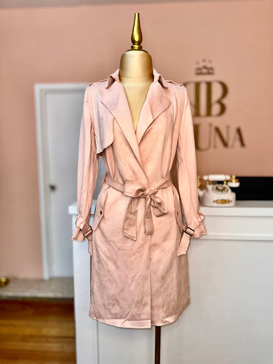 Gabardina suede rosa