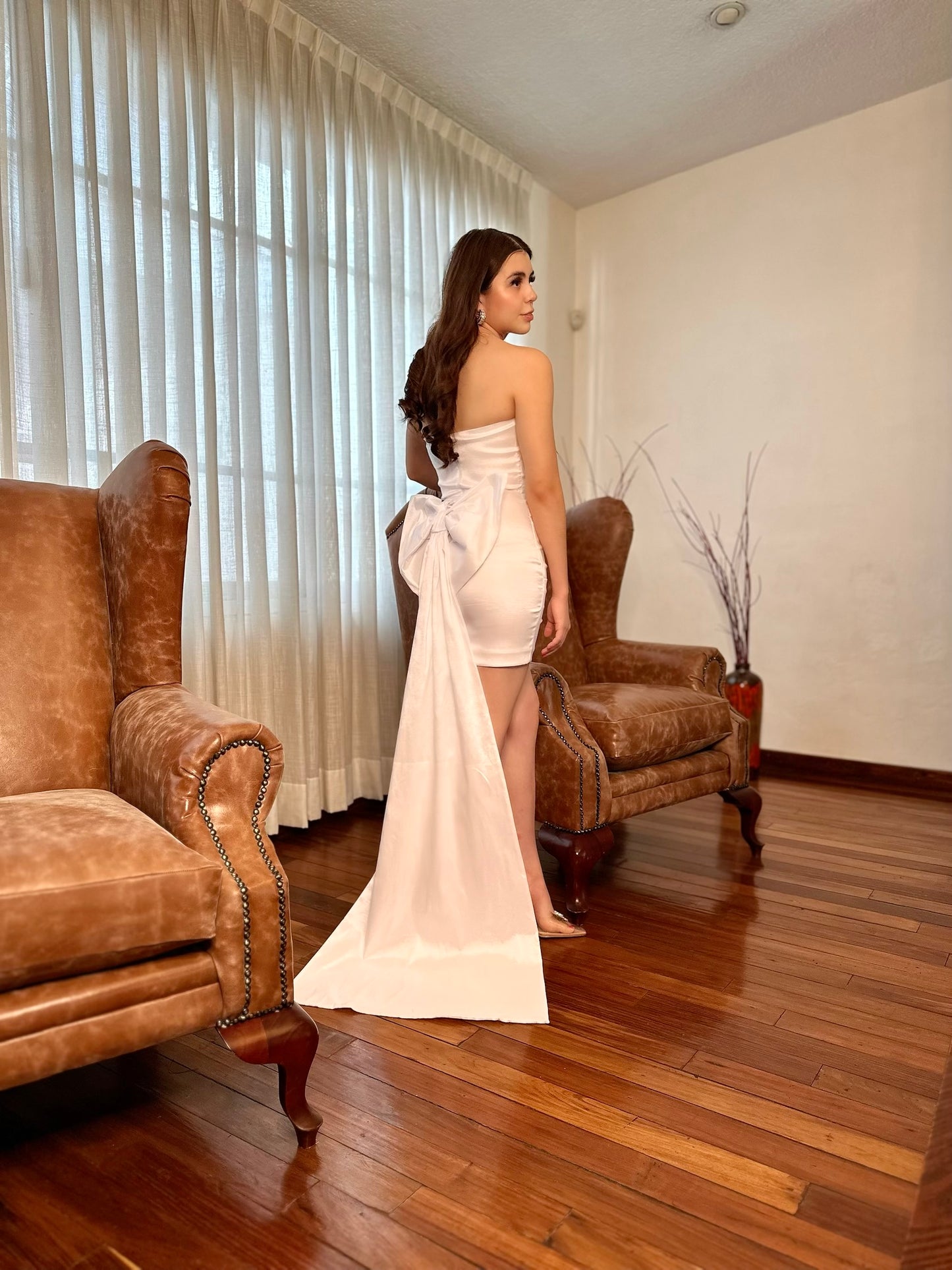 Vestido moño largo