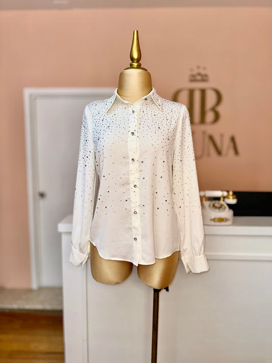 Camisa cristales blanca