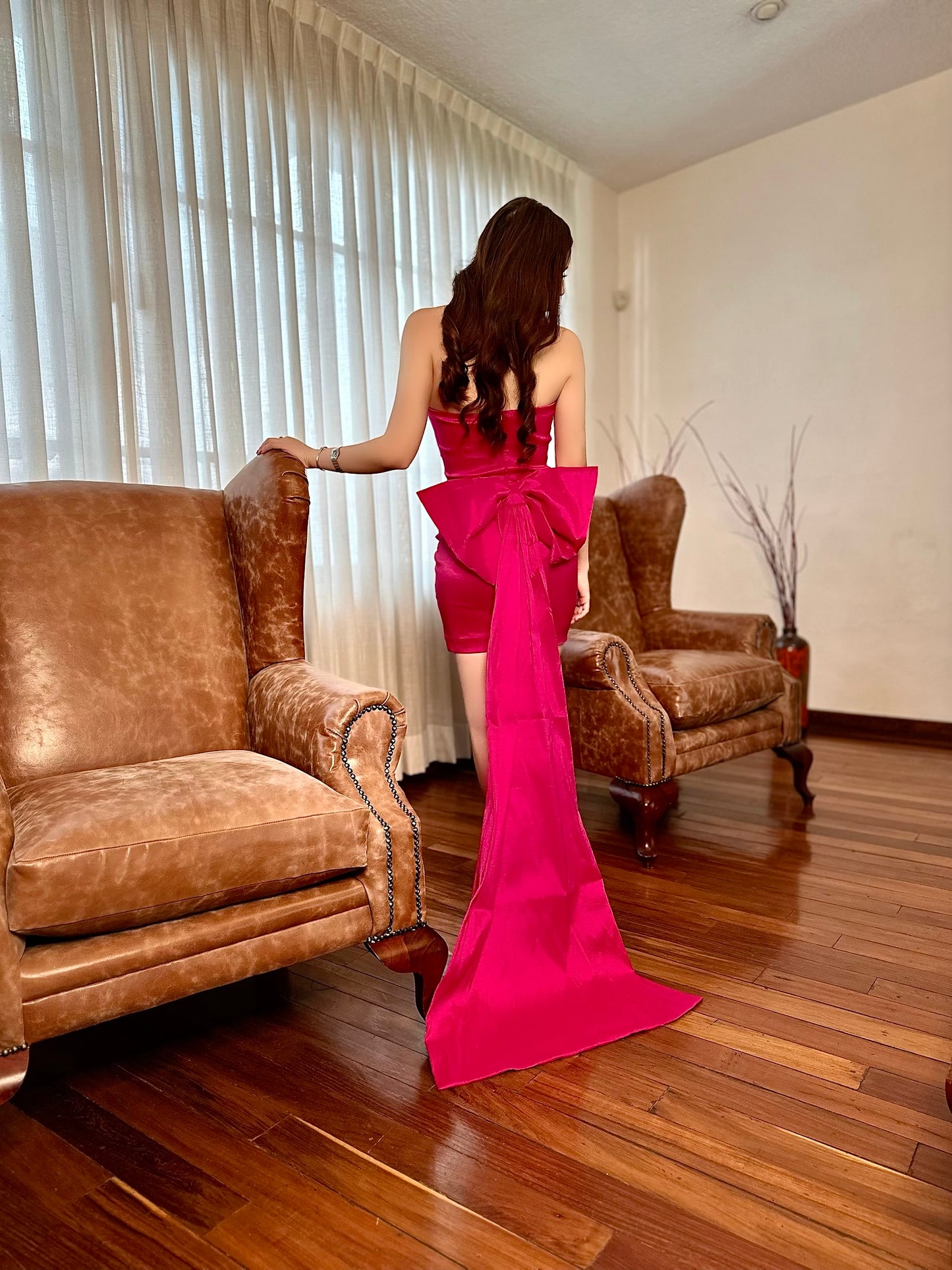 Vestido moño largo