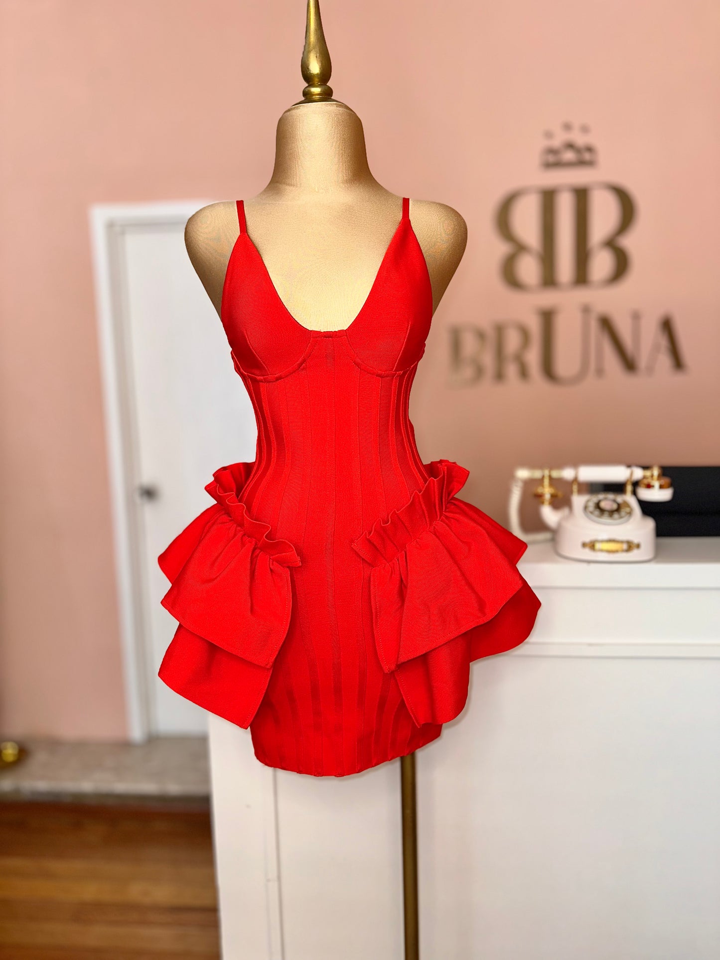 Vestido rojo bandage